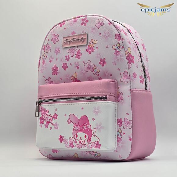 Sanrio Hello Kitty and Friends My Melody Cherry Blossom Floral Mini Backpack Bag - Picture 3 of 5